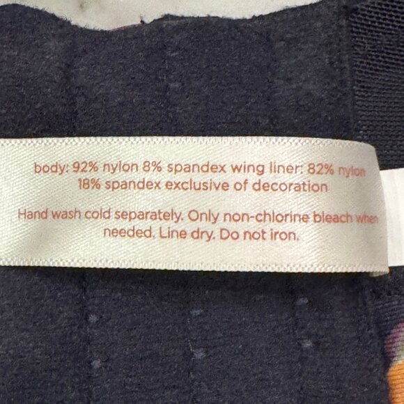 Like new CACIQUE Navy Blue Floral Underwire Bra Size 38G - Picture 5 of 6